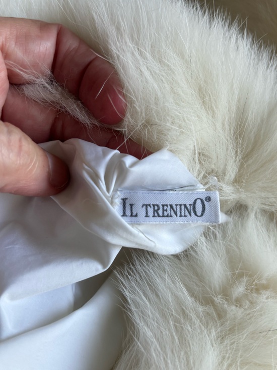 EUC IL TRENINO Luxurious White Fur Hat Womens Made in an Italy. Size S main image 7